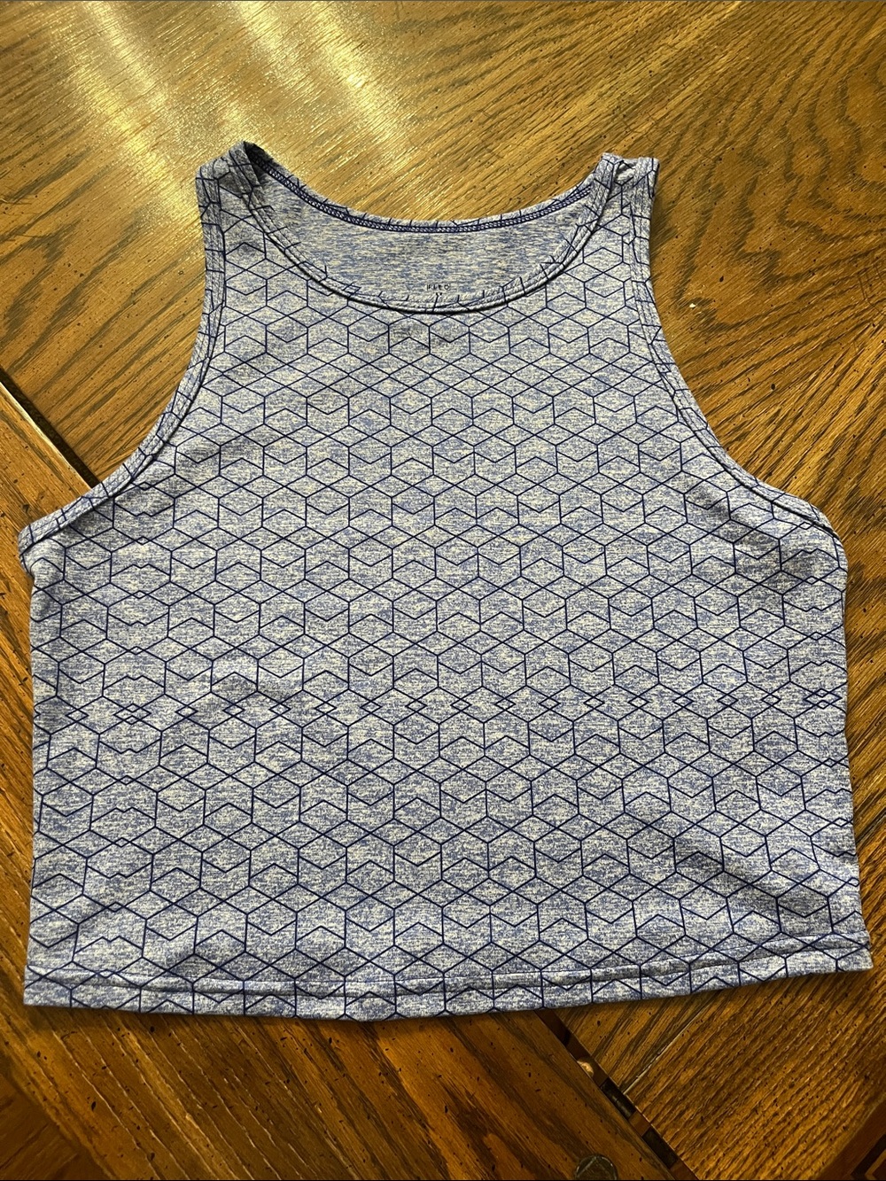 Fleo Tempo Crop Blue Geometric